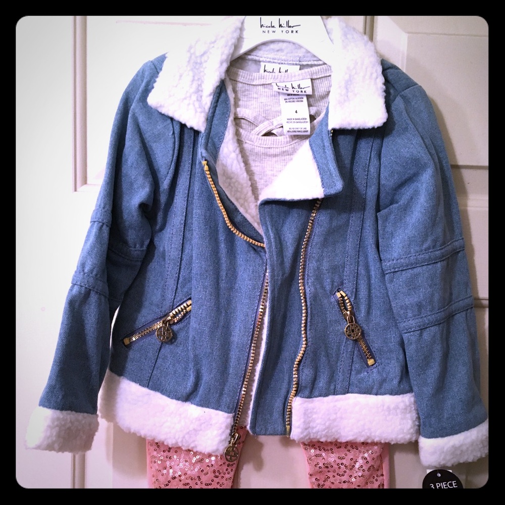 Jean Jacket and sequin pang outfit